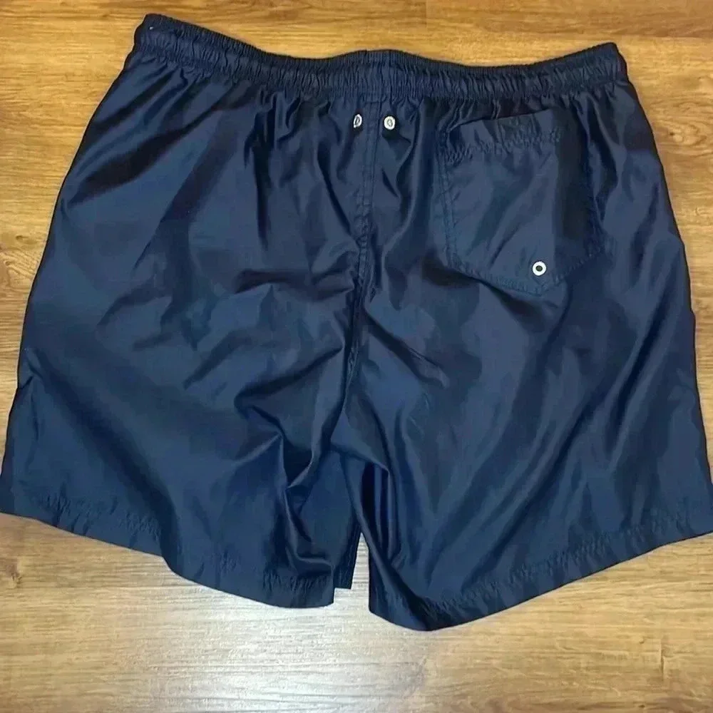 Lands’ End Men’s XL 40-42 Navy Polyester Swim Trunks